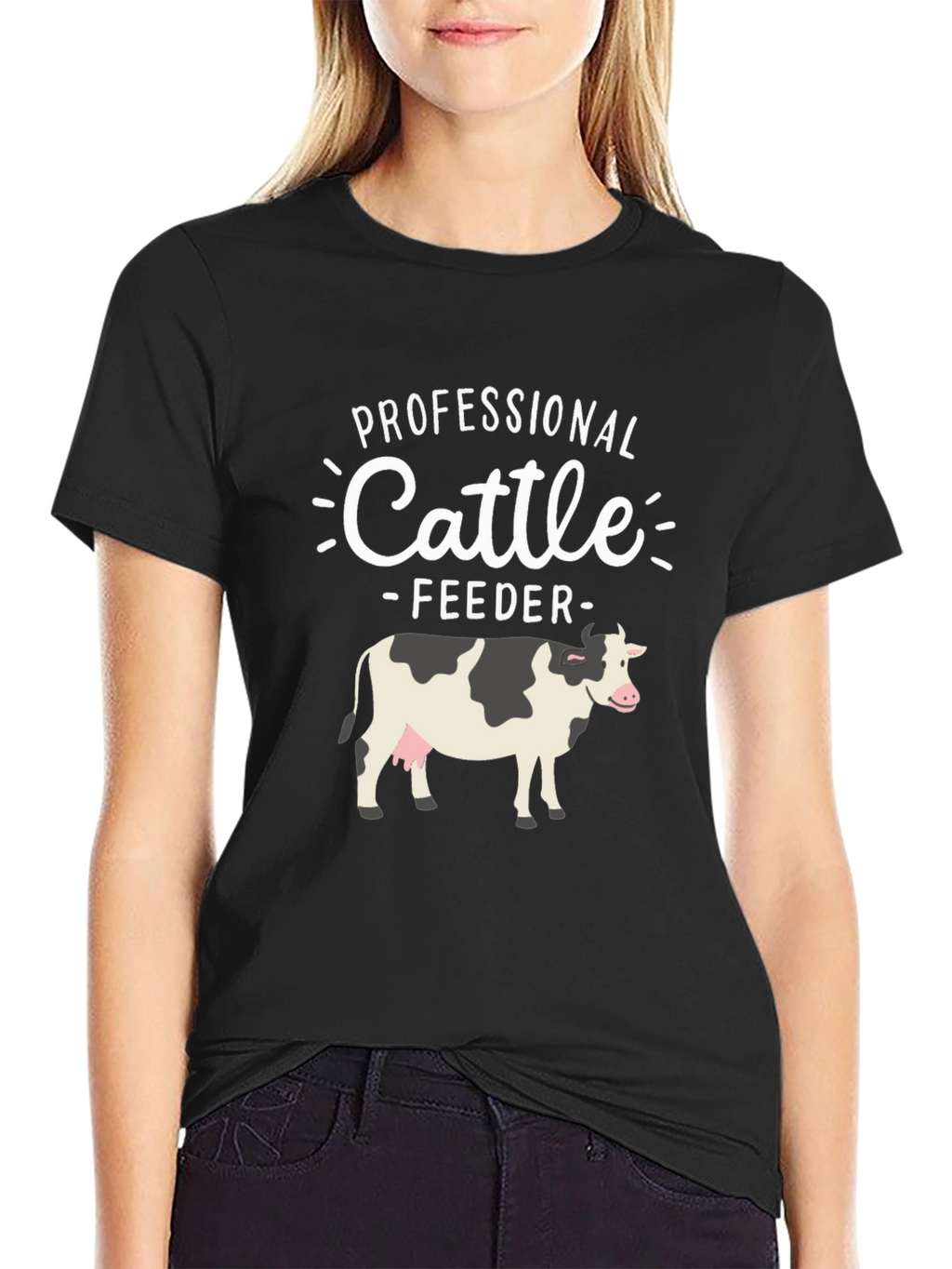 Professional Cattle Feeder T-Shirt - Farm Animal Tee