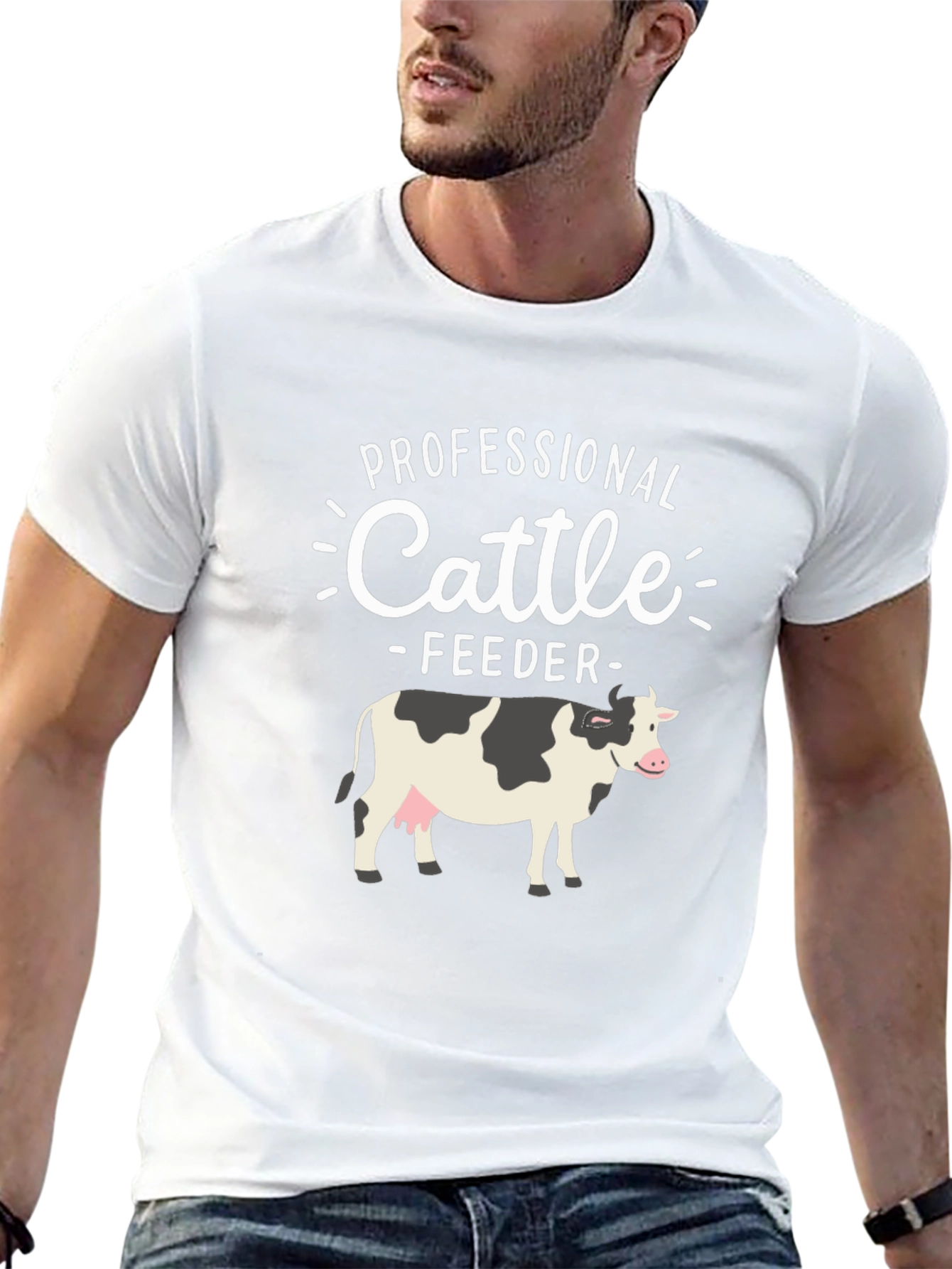 Professional Cattle Feeder T-Shirt - Farm Animal Tee