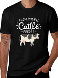 Professional Cattle Feeder T-Shirt - Farm Animal Tee