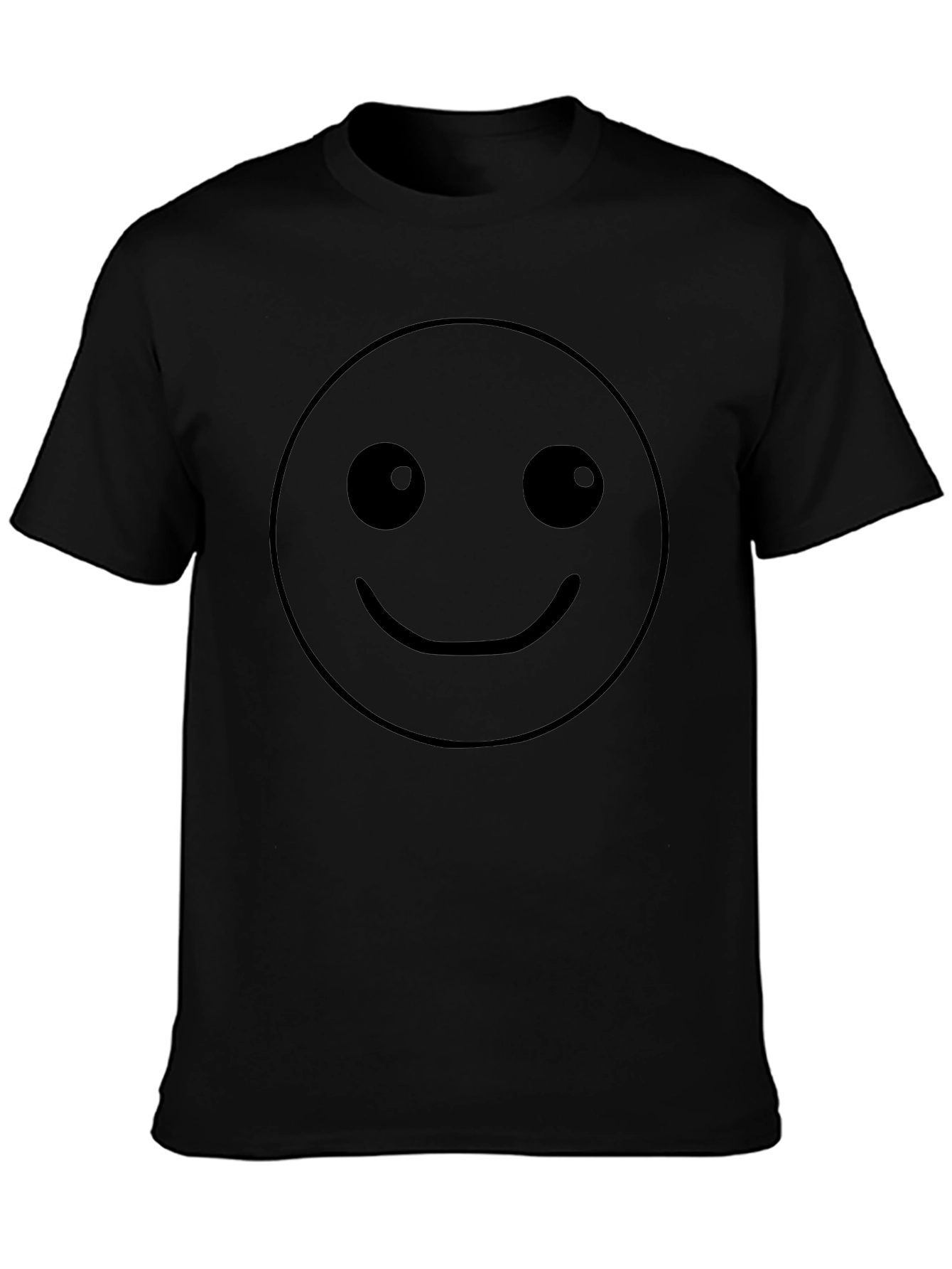 Smiley Face Black T-Shirt - Classic Graphic Tee