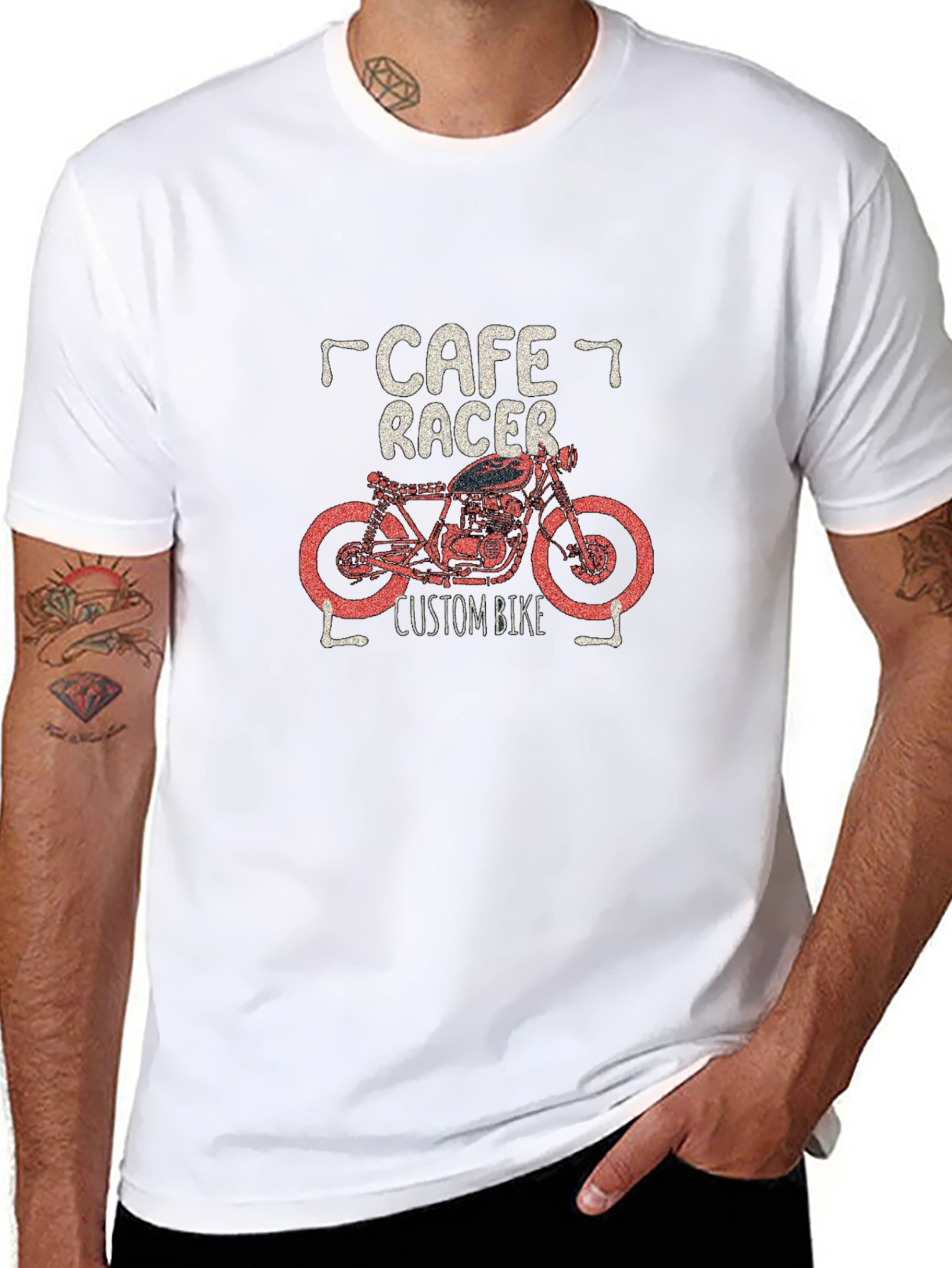 Cafe Racer Custom Bike Graphic T-Shirt