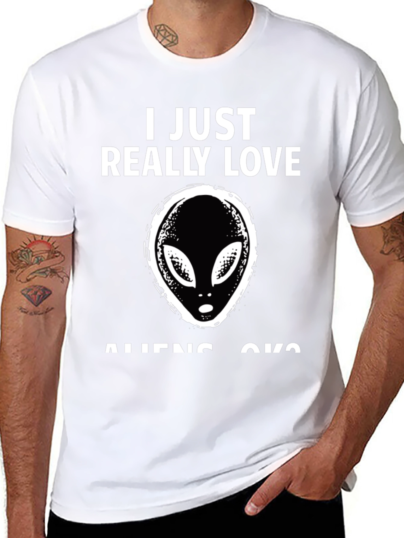 I Love Aliens T-Shirt - Novelty Graphic Tee