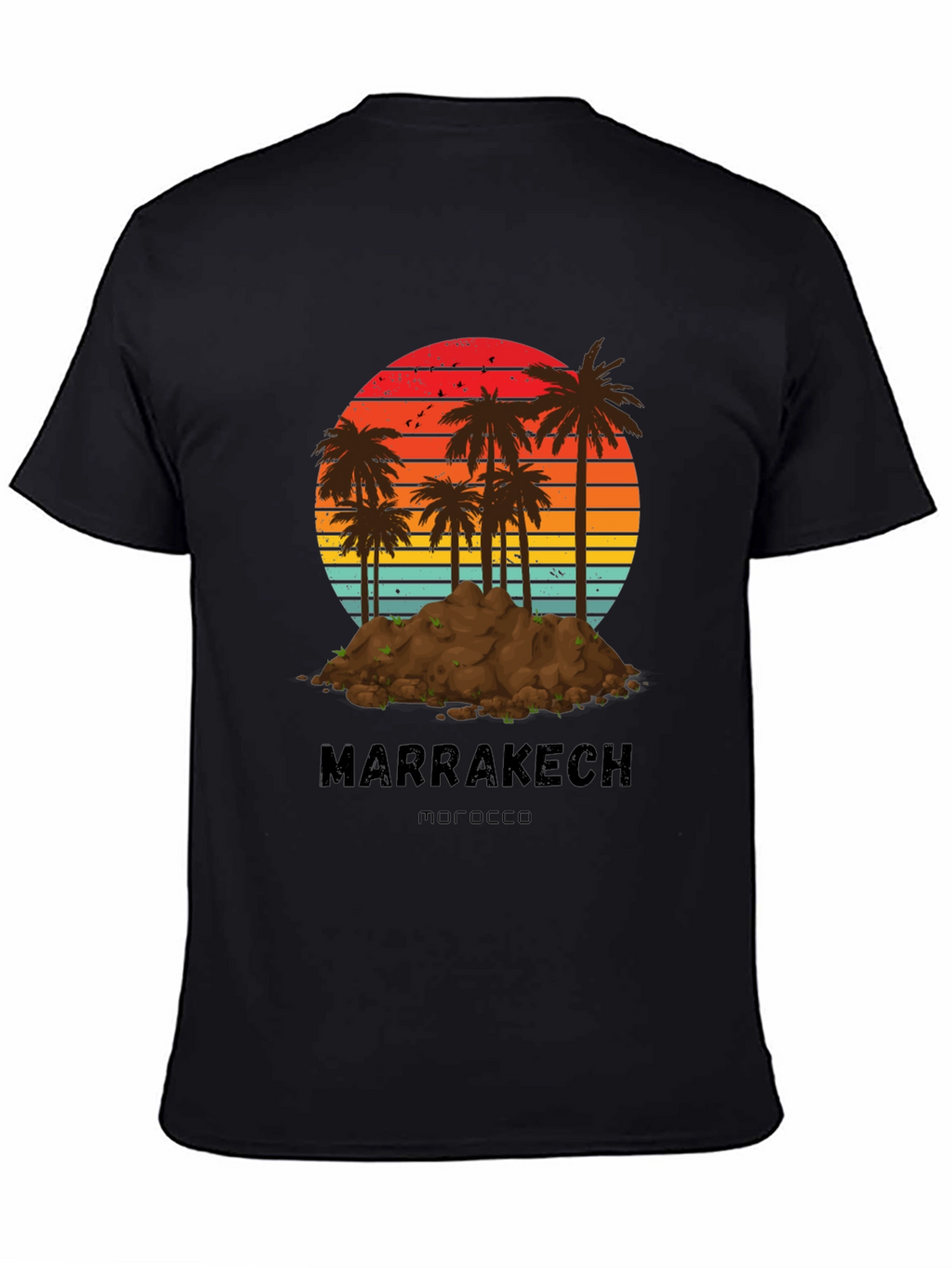 Marrakech Morocco Palm Tree Sunset T-Shirt