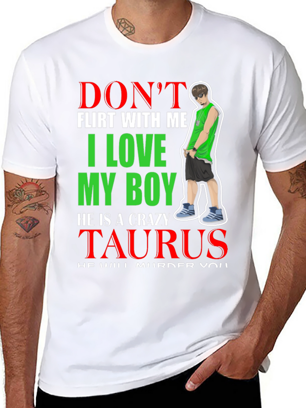 Dont Flirt With Me Taurus Boy T-Shirt
