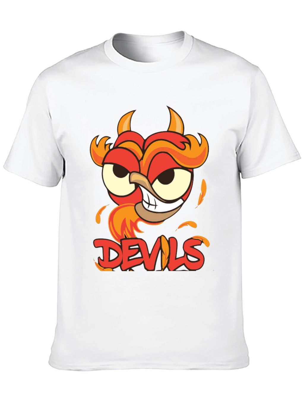 Devils Cartoon Graphic Black T-Shirt