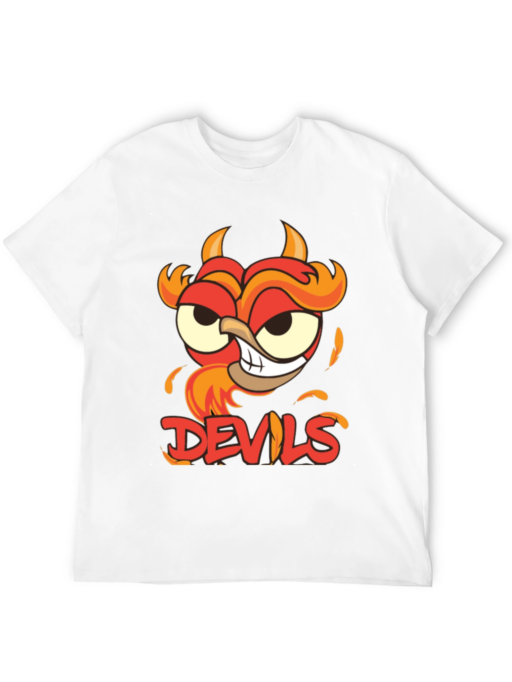 Devils Cartoon Graphic Black T-Shirt