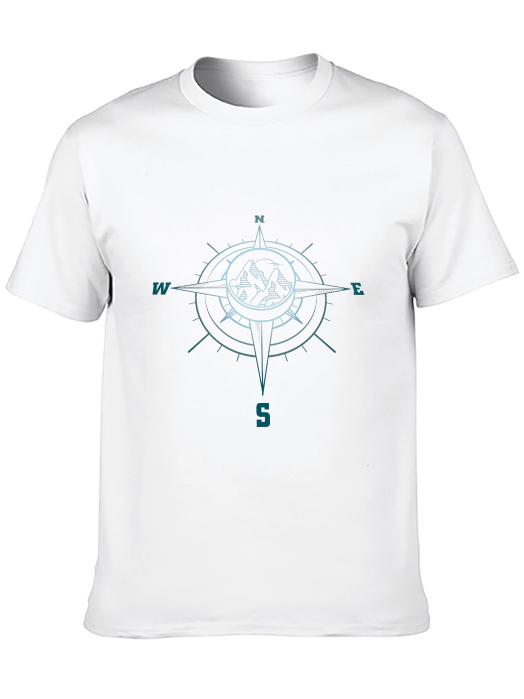 Compass Mountain Graphic Tee - Black Adventure Shirt