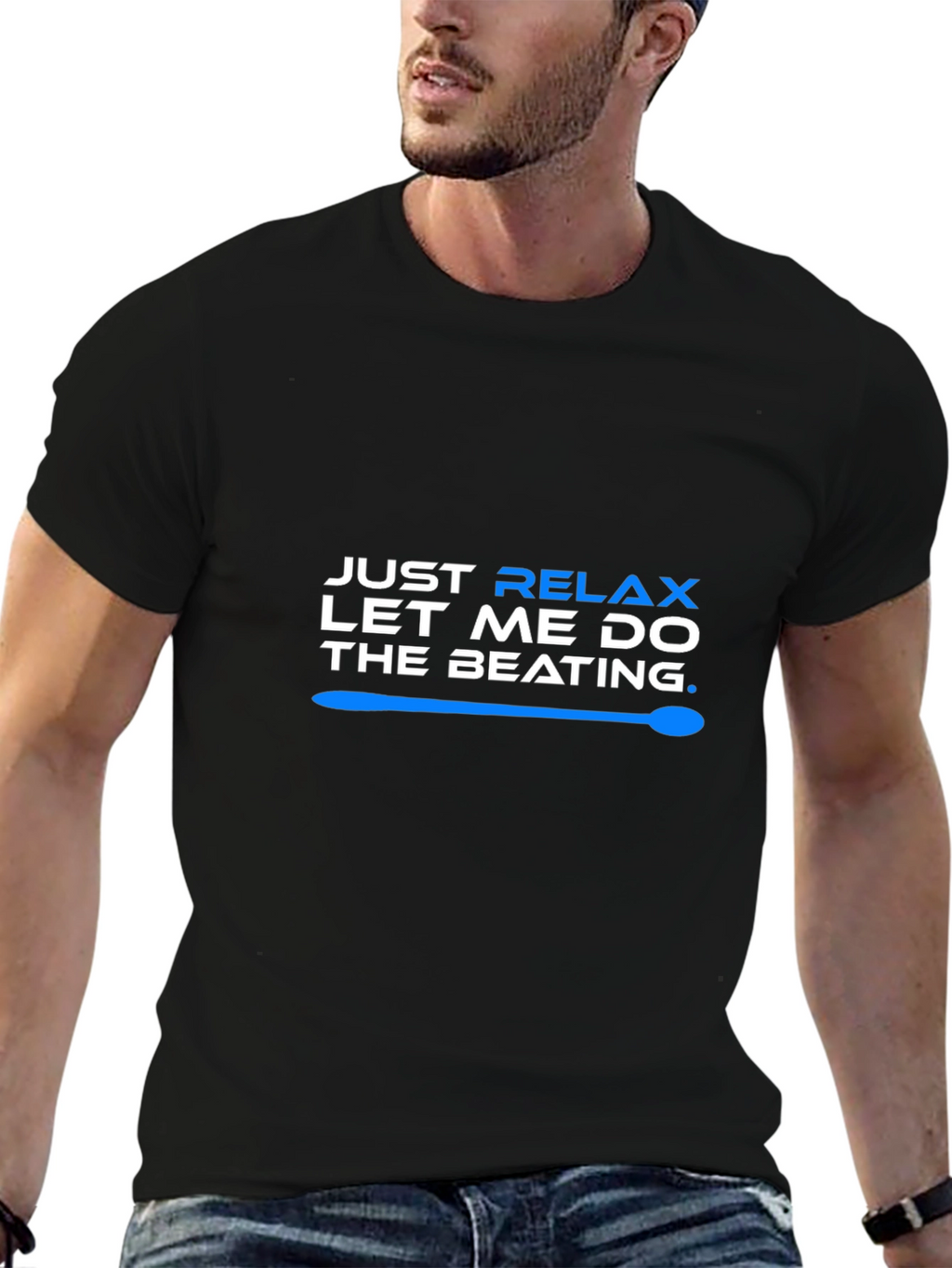 Relax Let Me Do The Beating T-Shirt - Black
