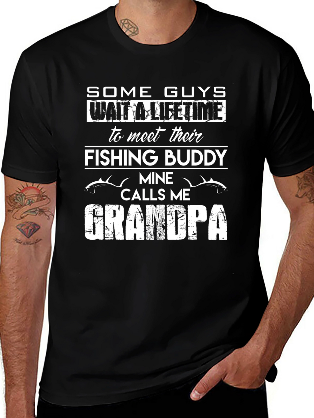 Fishing Buddy Grandpa Tee - Perfect Gift