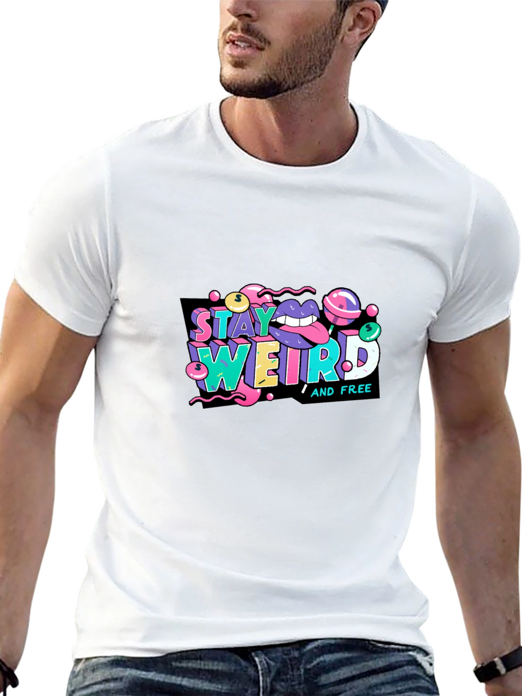 Stay Weird Graphic Tee - Unique Design