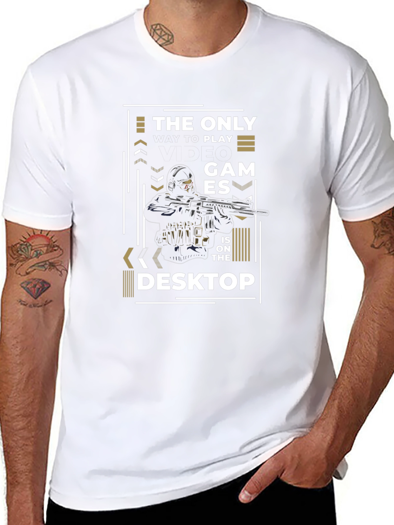 Gamer T-Shirt - The Only Games on the Desktop