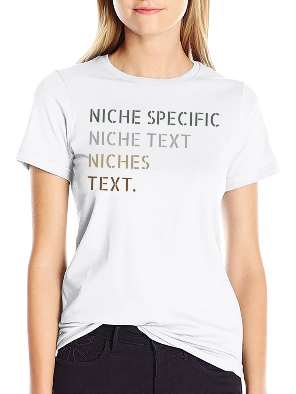 Niche Specific Text Graphic T-Shirt