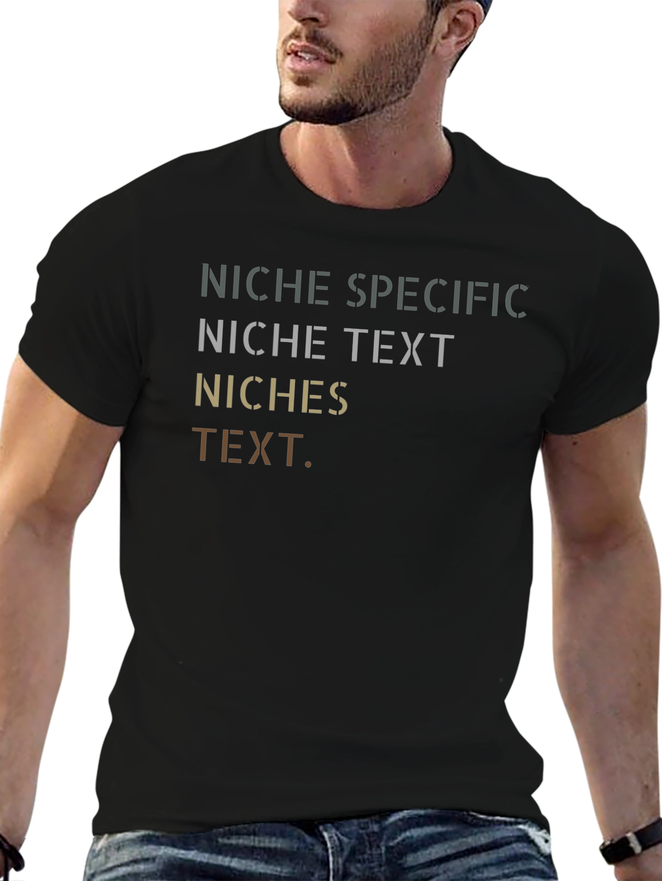 Niche Specific Text Graphic T-Shirt