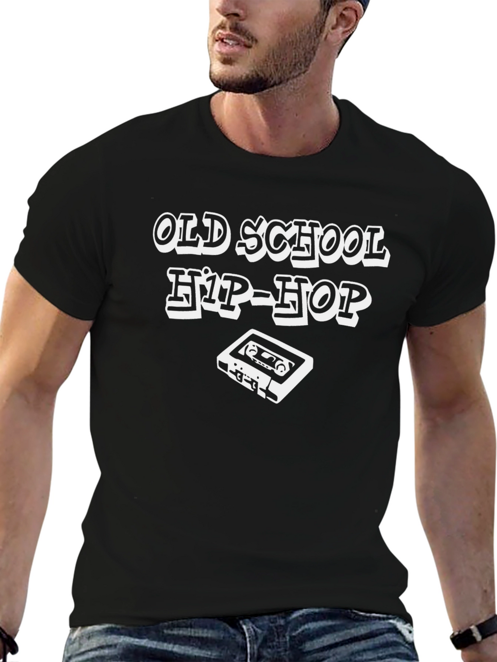 Old School Hip-Hop Cassette Tape Graphic T-Shirt