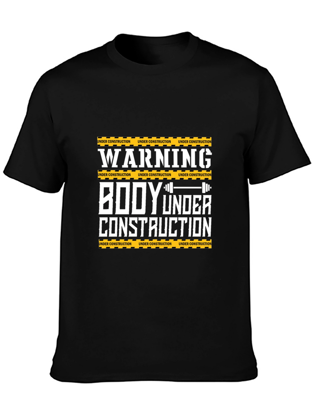 Warning Body Under Construction Graphic Tee