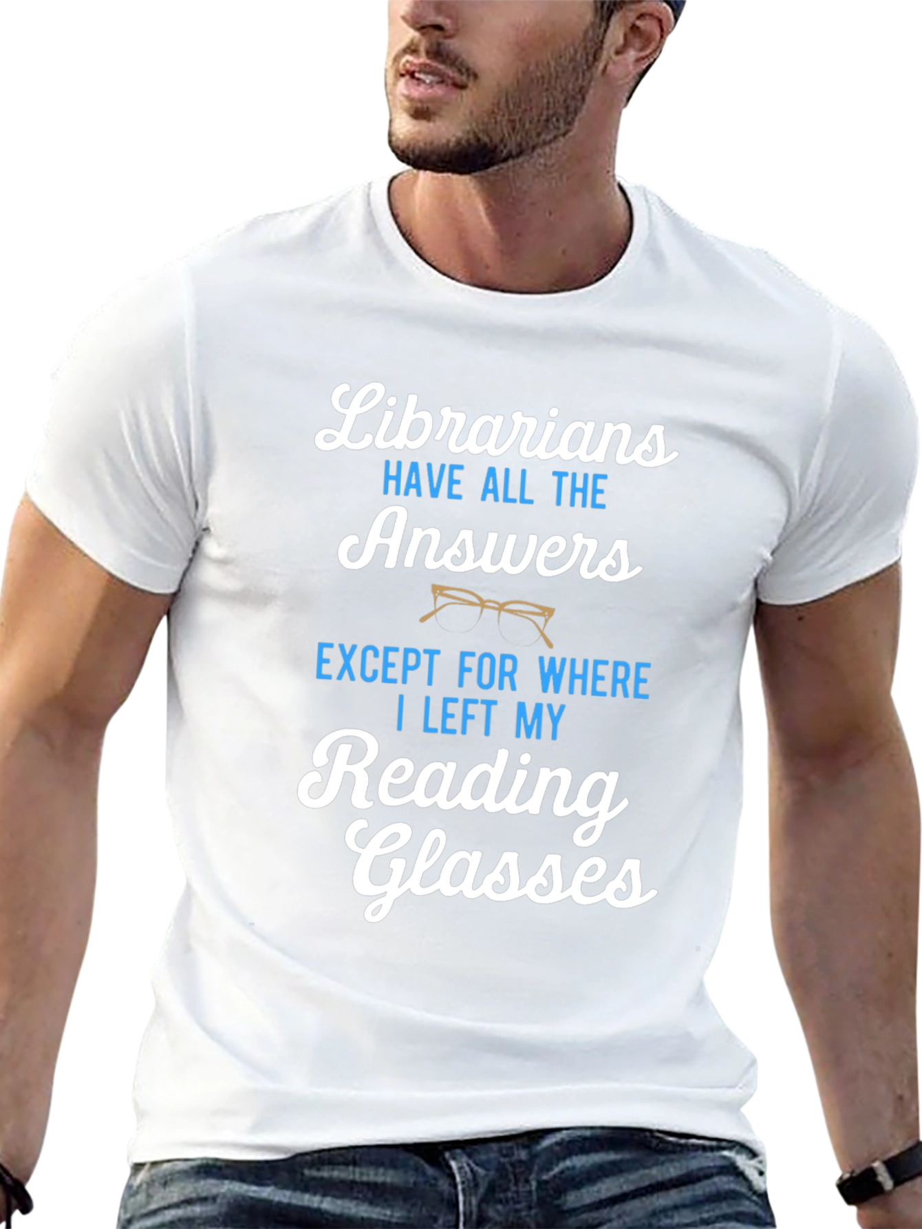 Librarians Reading Glasses Graphic T-Shirt