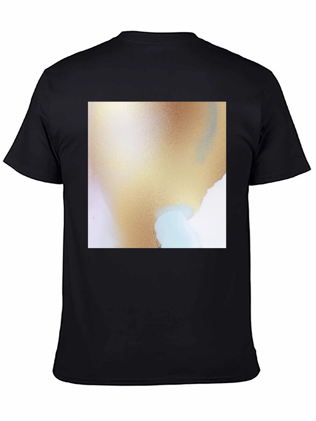 Abstract Art Graphic Tee - Soft Black Cotton