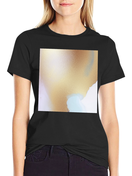Abstract Art Graphic Tee - Soft Black Cotton
