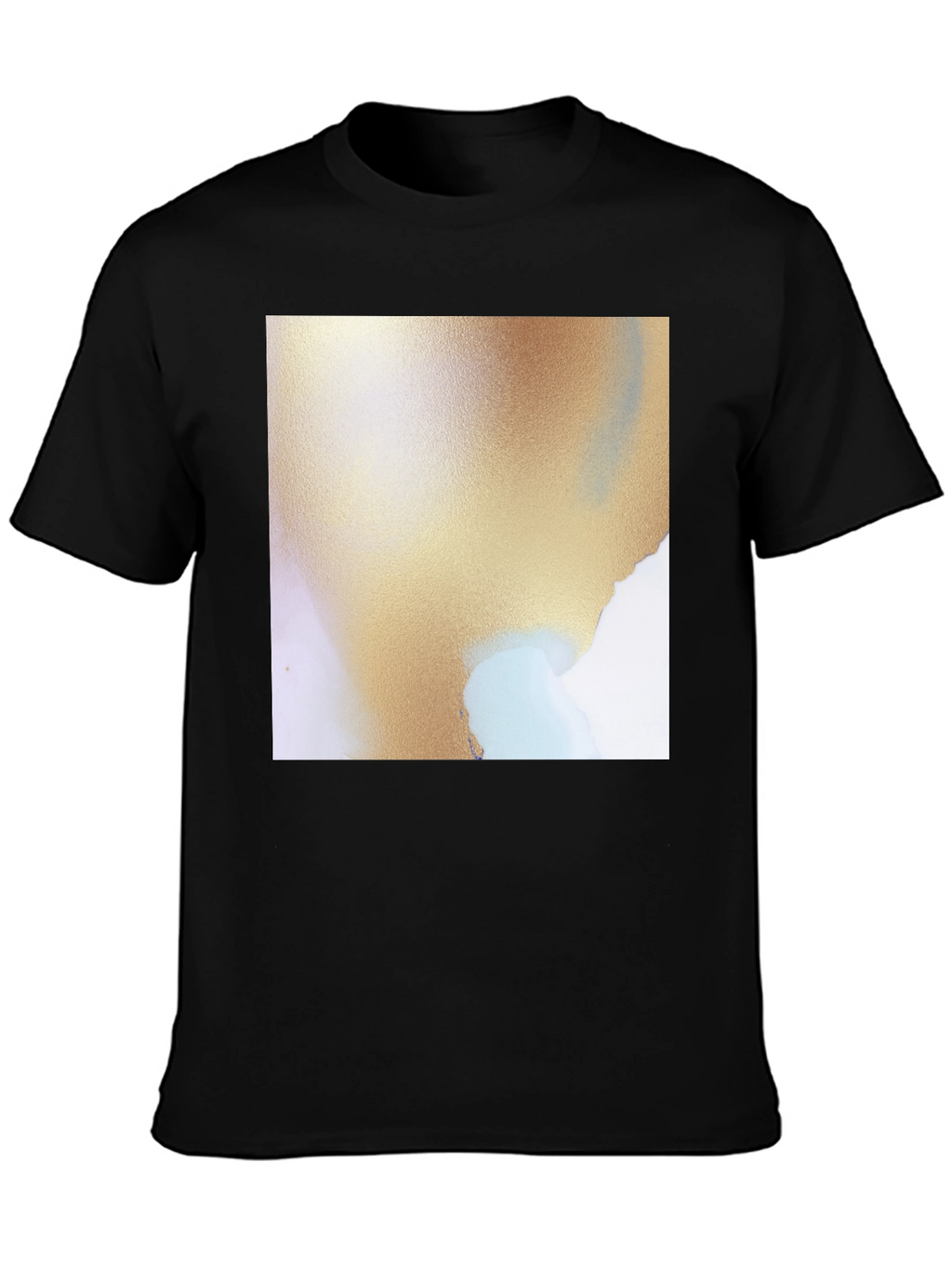 Abstract Art Graphic Tee - Soft Black Cotton
