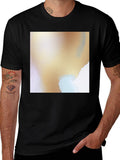 Abstract Art Graphic Tee - Soft Black Cotton