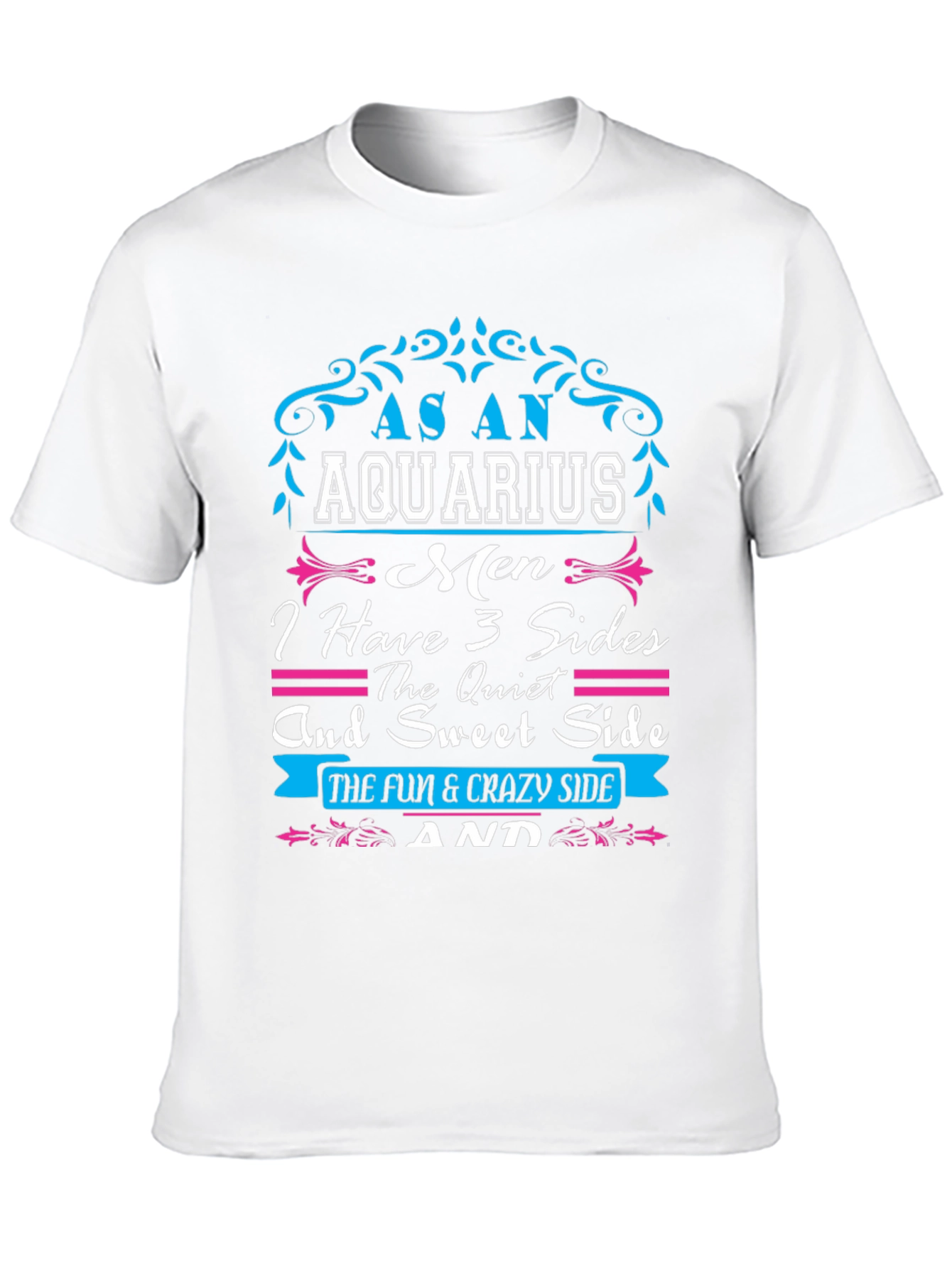 As an Aquarius Mens T-Shirt - 3 Sides