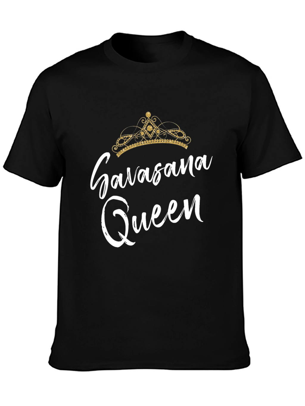 Savasana Queen Black T-Shirt Yoga