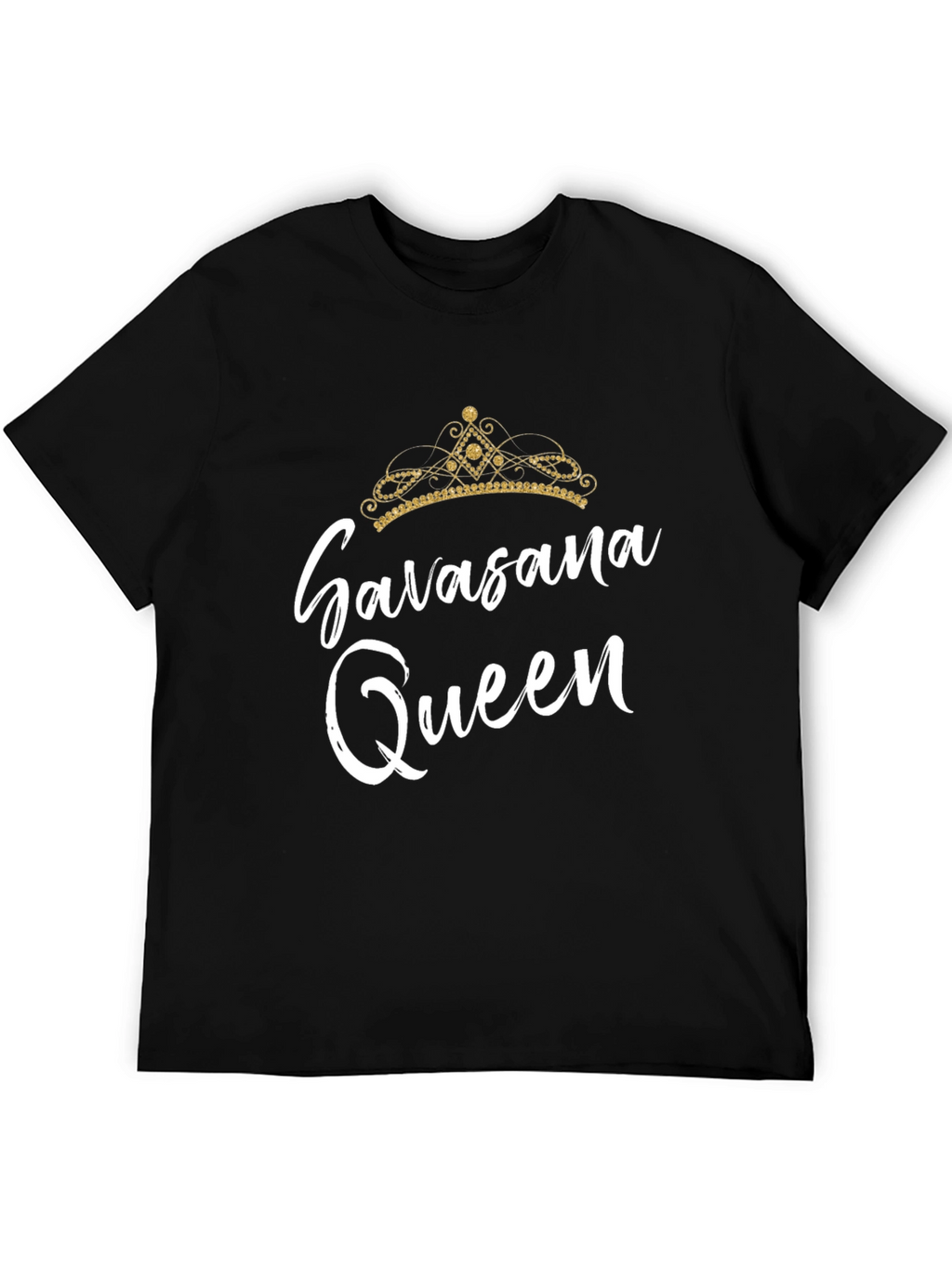 Savasana Queen Black T-Shirt Yoga
