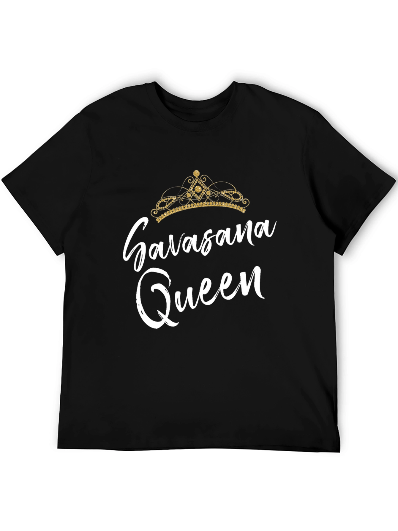 Savasana Queen Black T-Shirt Yoga