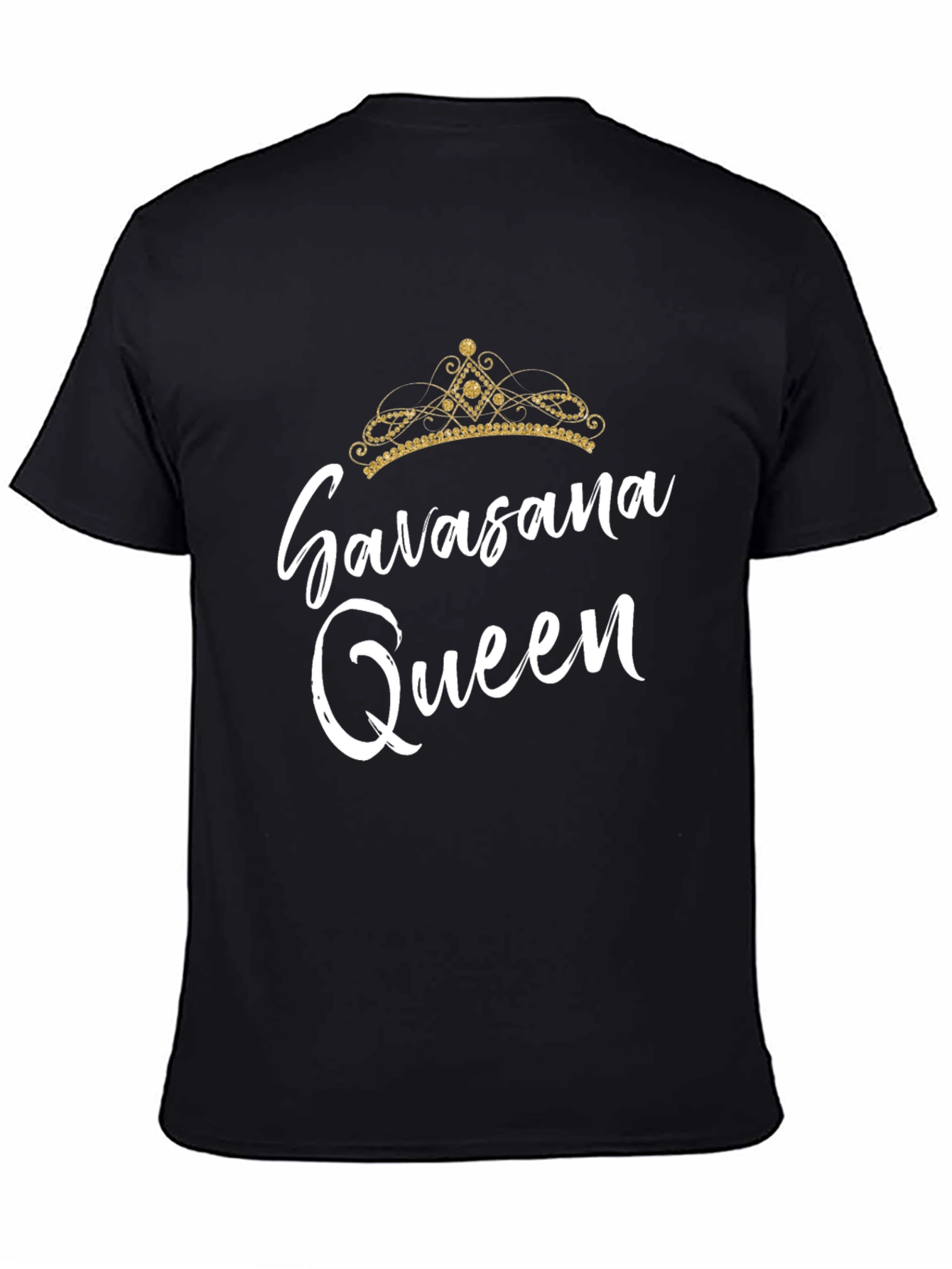 Savasana Queen Black T-Shirt Yoga