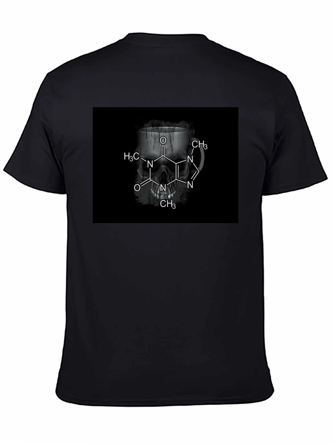Caffeine Skull T-Shirt - Dark Humor Tee