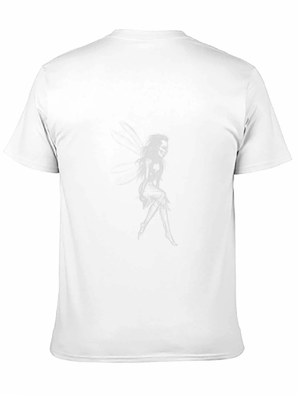 Unique Fairy Graphic Black T-Shirt