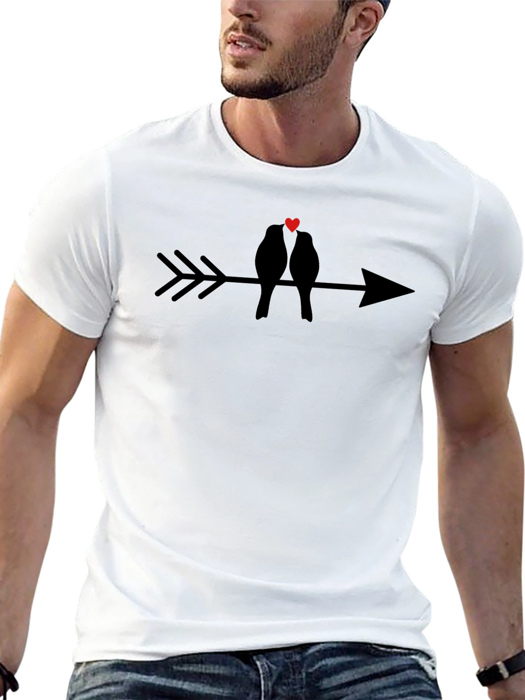 Lovebirds on Arrow T-Shirt