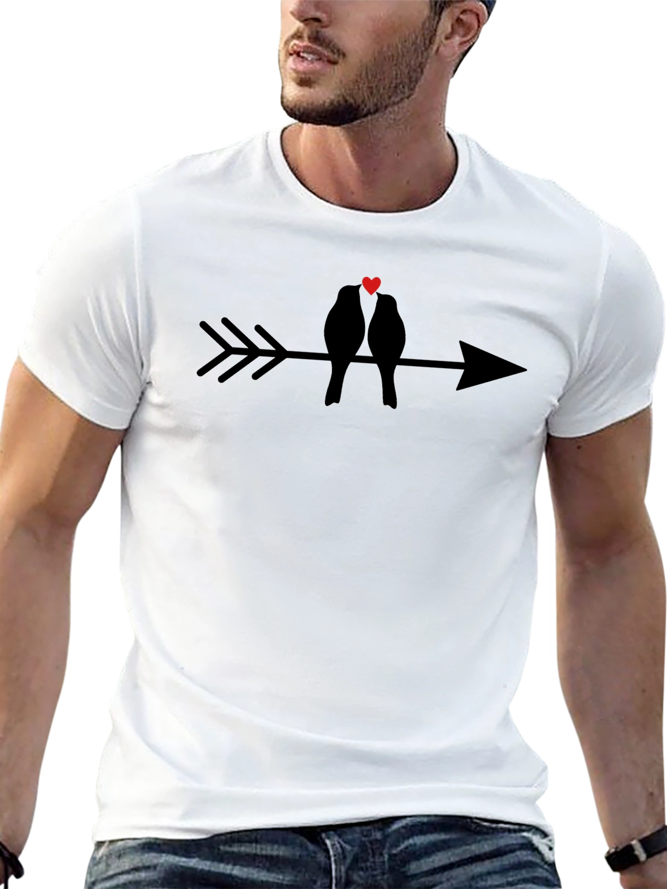 Lovebirds on Arrow T-Shirt