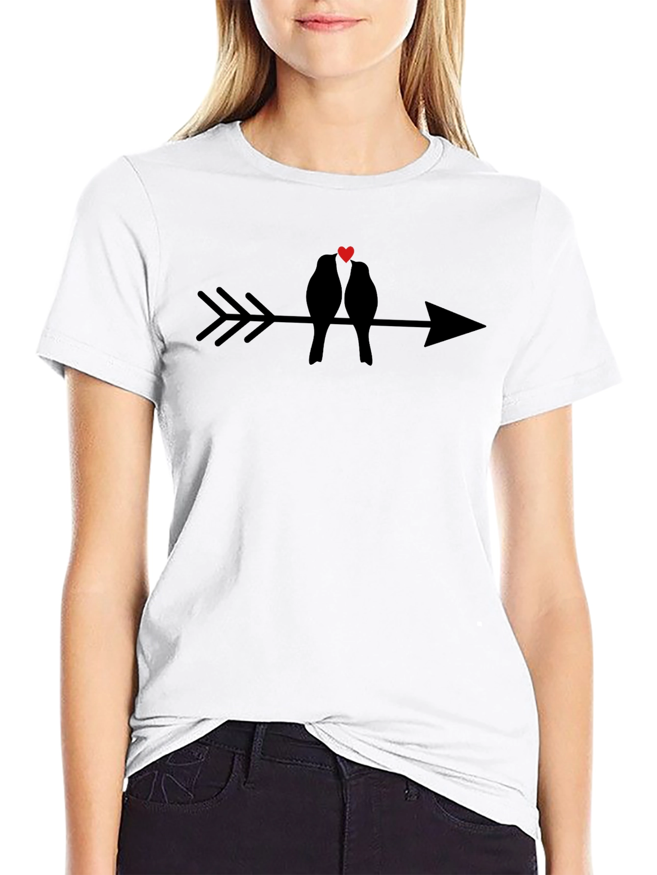 Lovebirds on Arrow T-Shirt