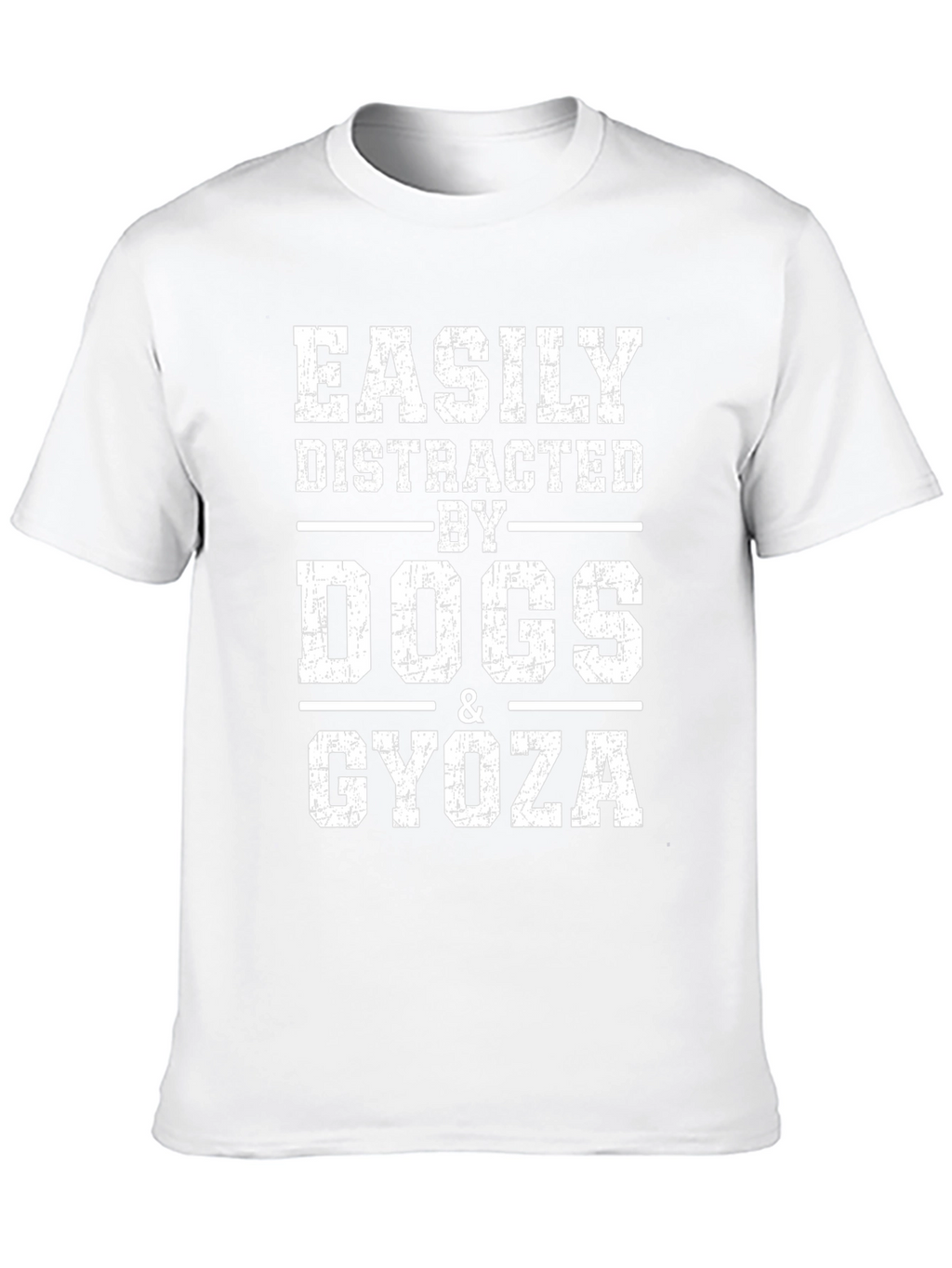 Easily Distracted by Dogs & Gyoza Black T-Shirt