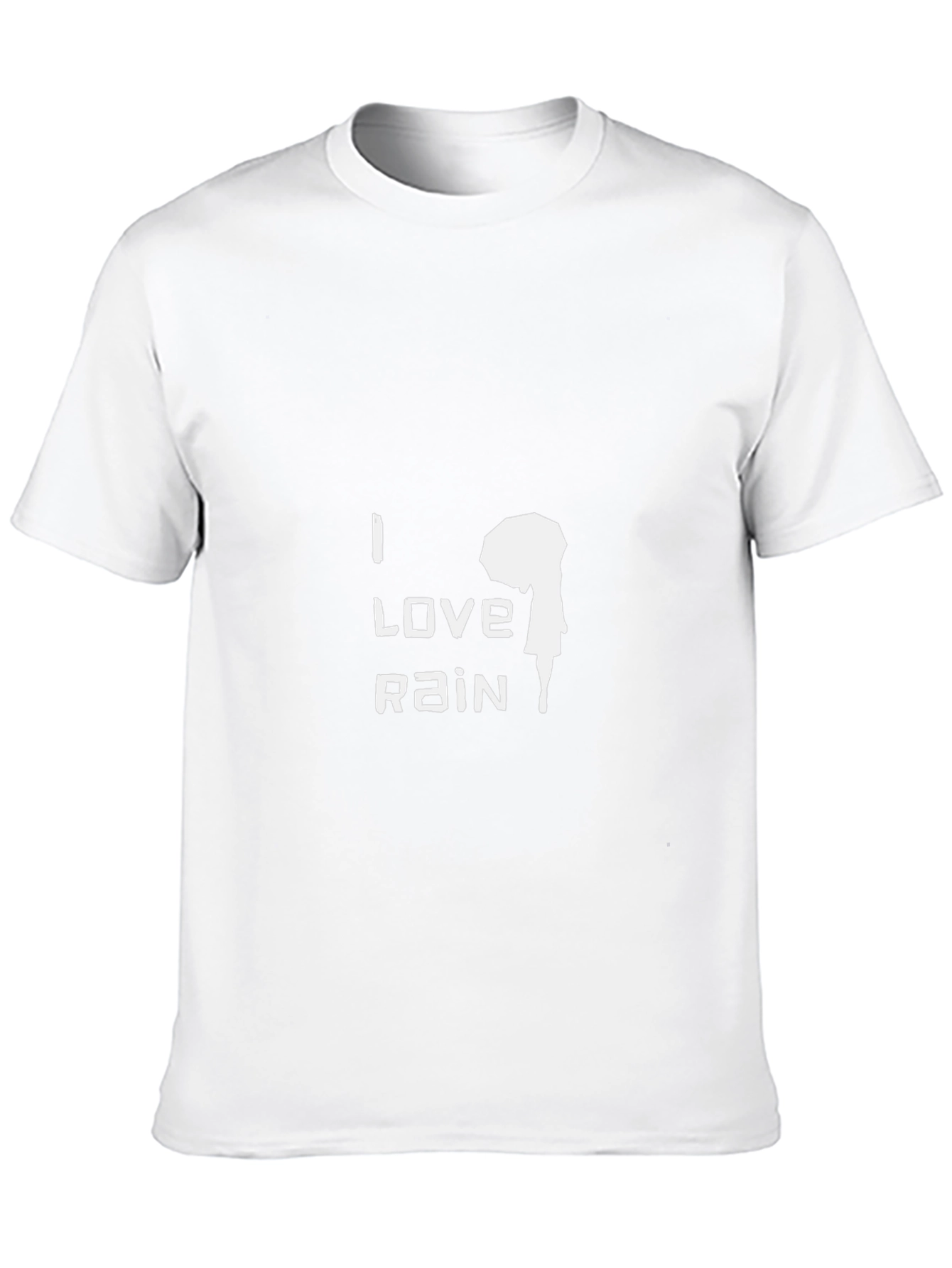 I Love Rain Graphic Black T-Shirt