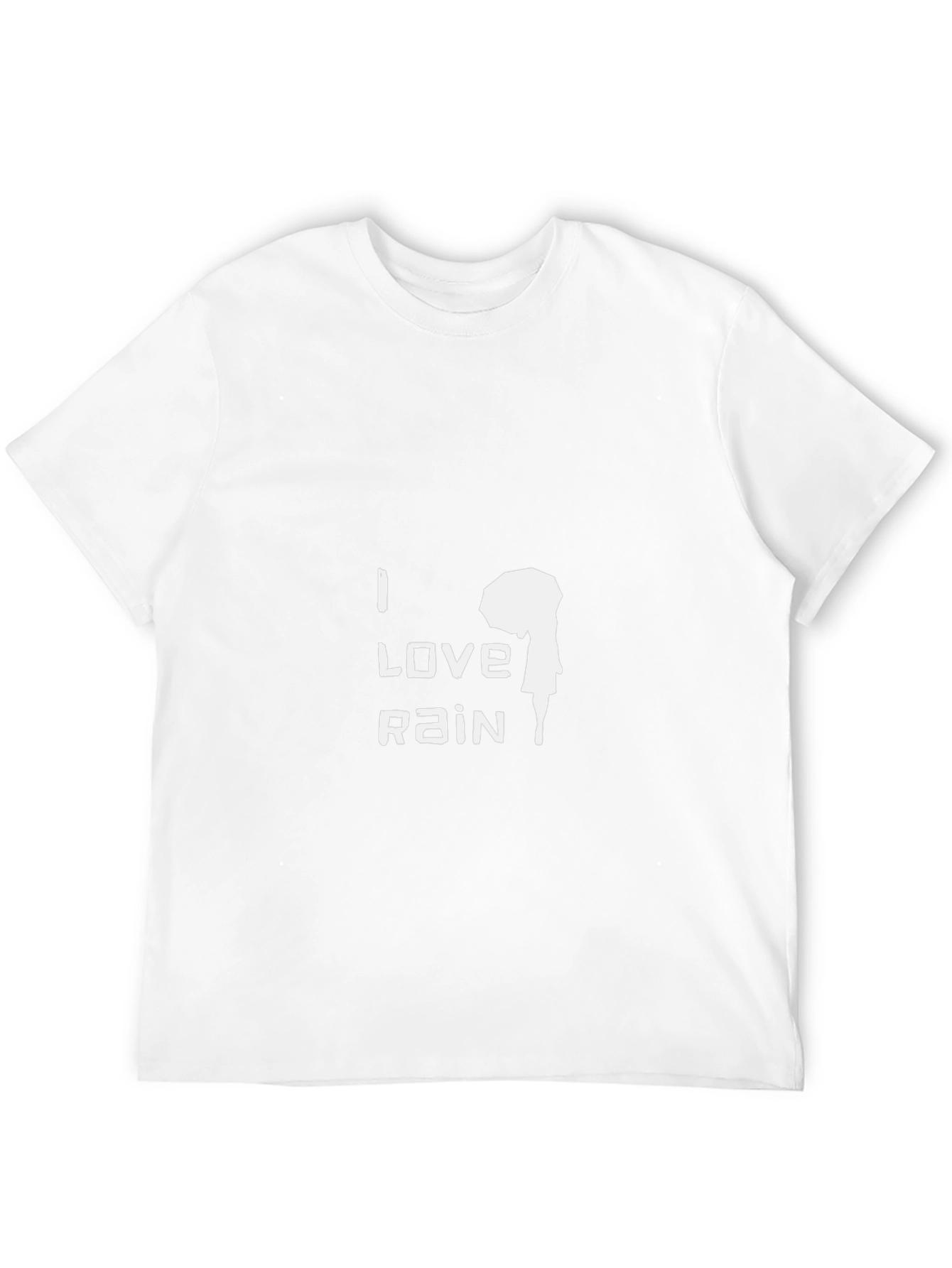 I Love Rain Graphic Black T-Shirt