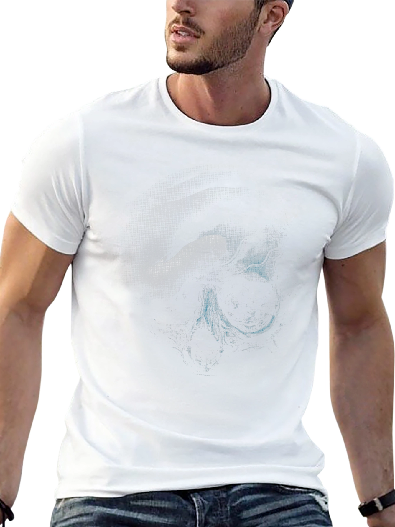Abstract Print Black T-Shirt