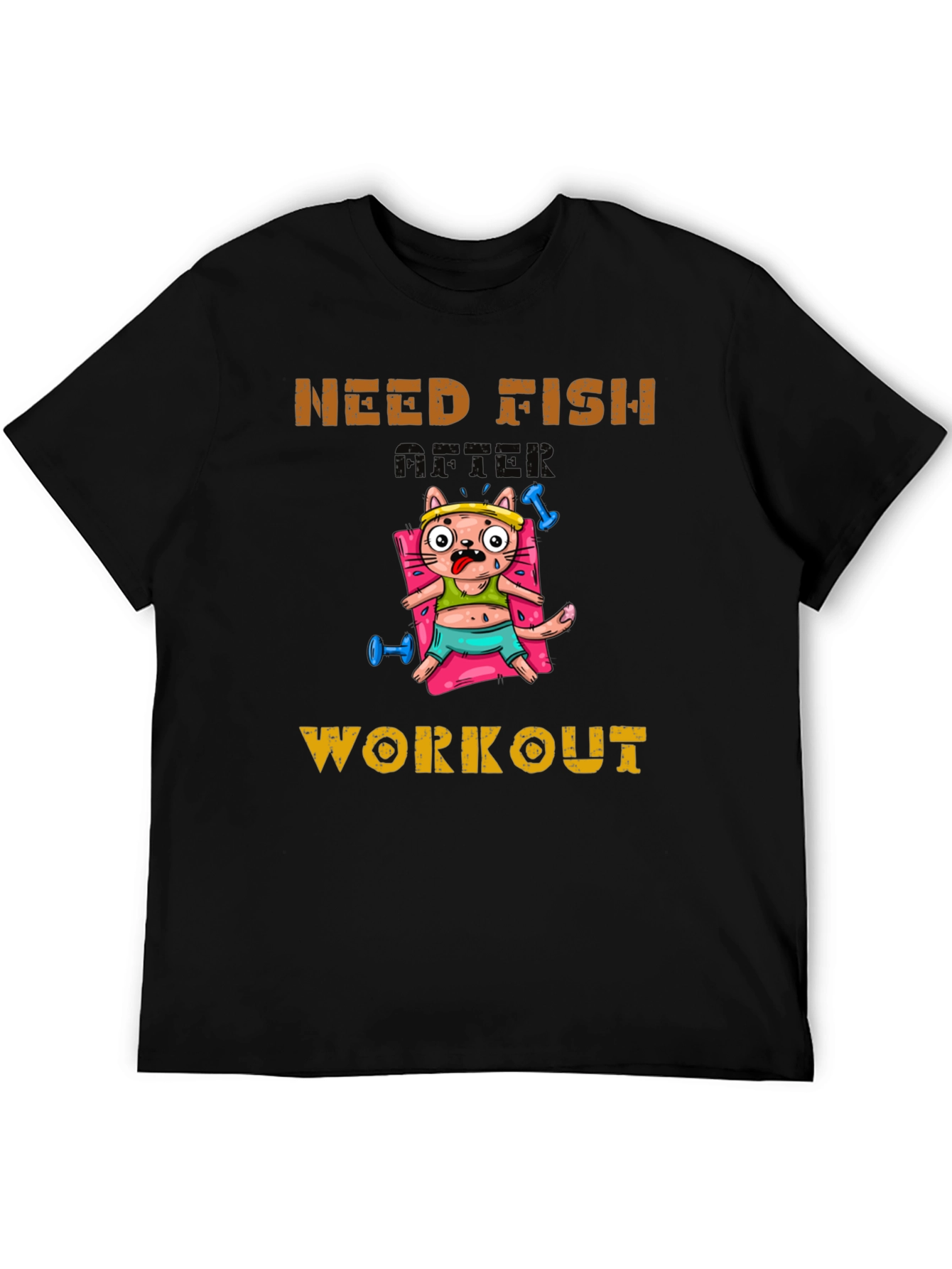 Need Fish After Workout Cat Graphic Tee