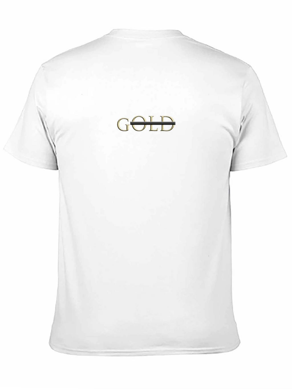 Gold Graphic Print Black T-Shirt