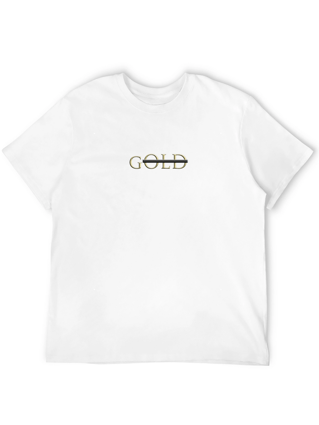 Gold Graphic Print Black T-Shirt