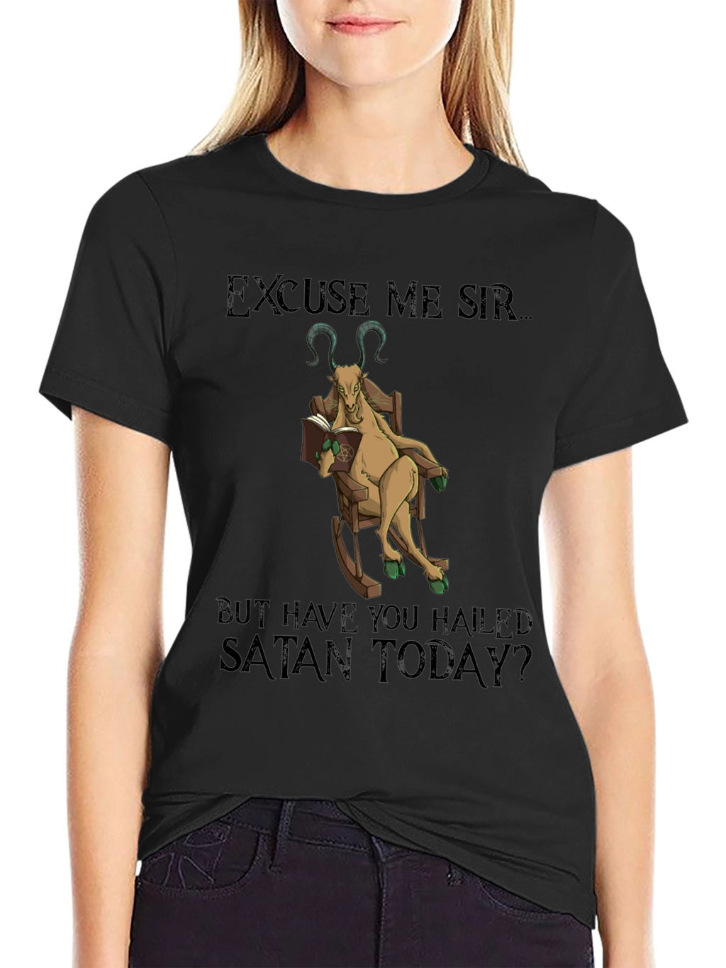Excuse Me Sir Satan Goat T-Shirt