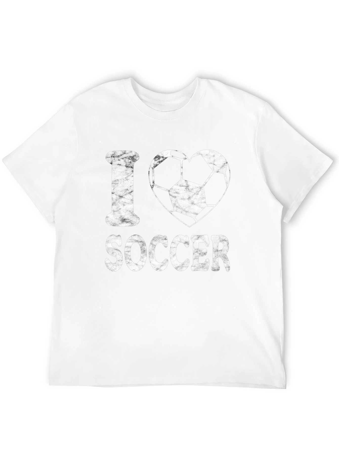I Love Soccer T-Shirt - Black Graphic Print