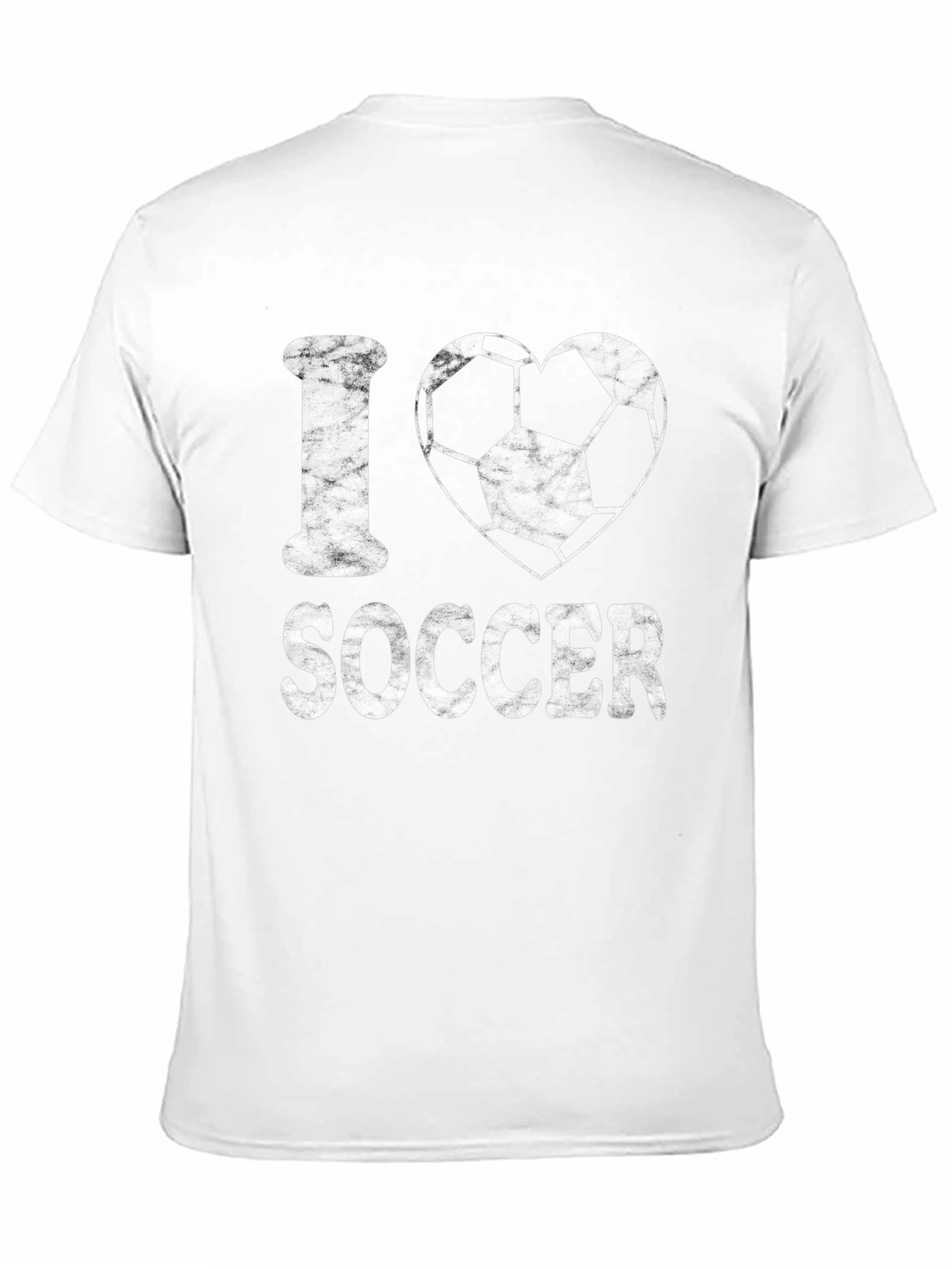 I Love Soccer T-Shirt - Black Graphic Print