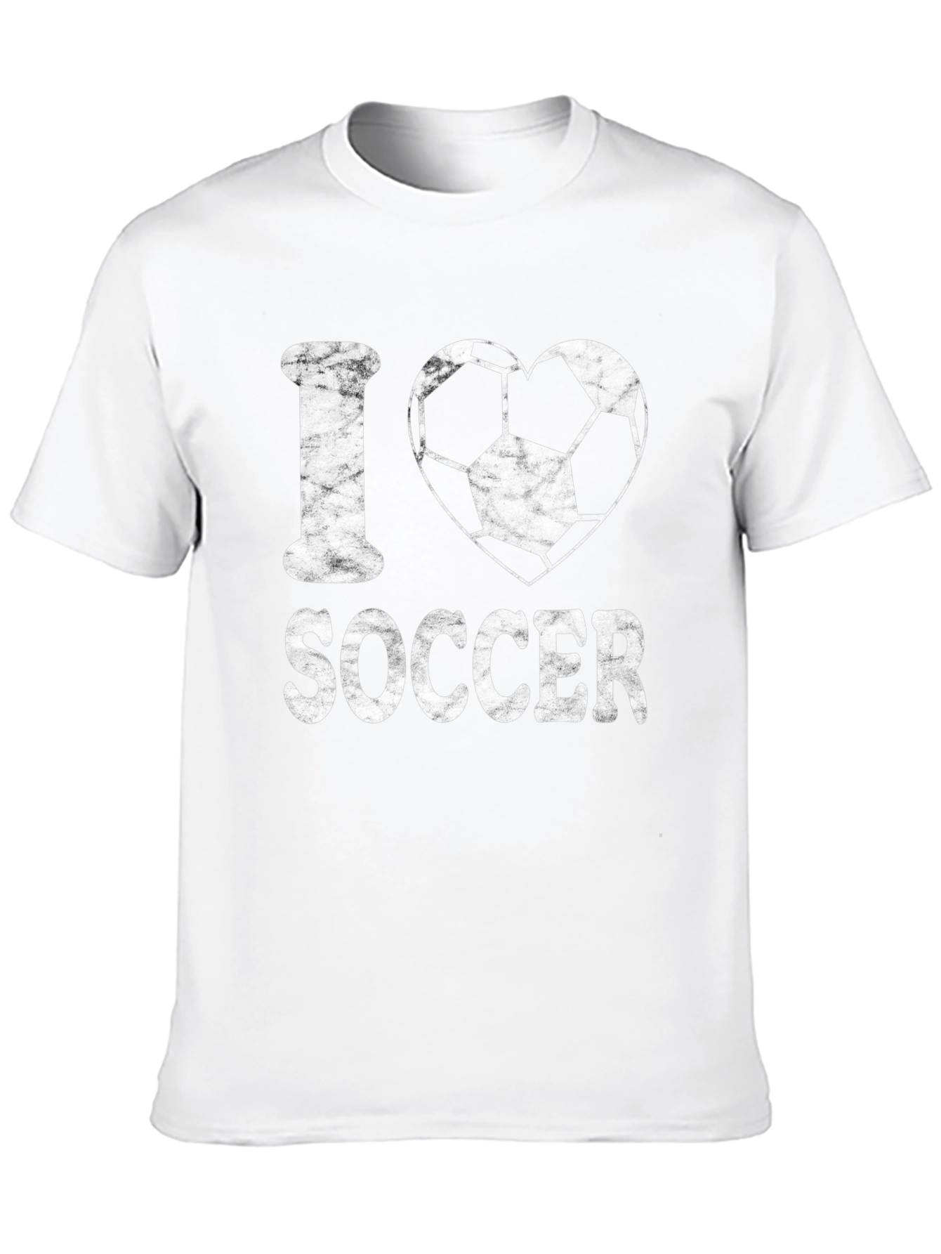 I Love Soccer T-Shirt - Black Graphic Print