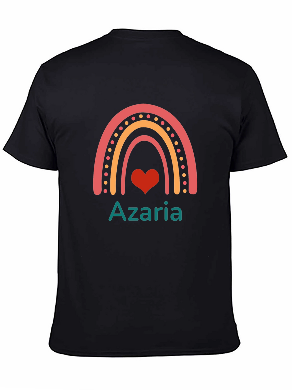 Azaria Rainbow Heart Personalized T-Shirt