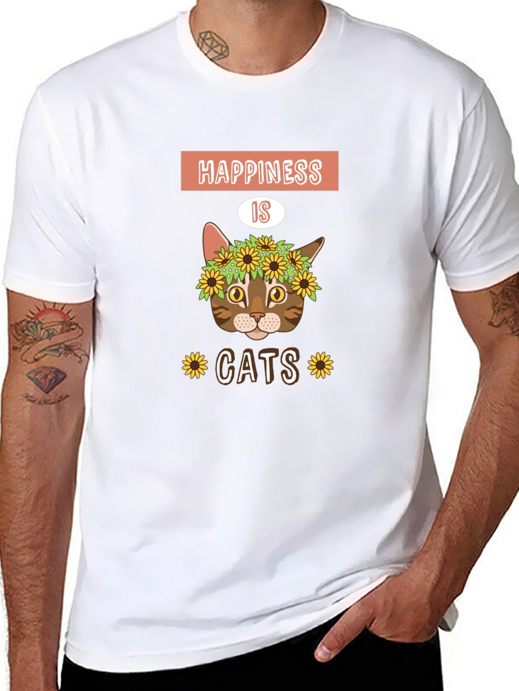 Happiness is Cats Graphic T-Shirt