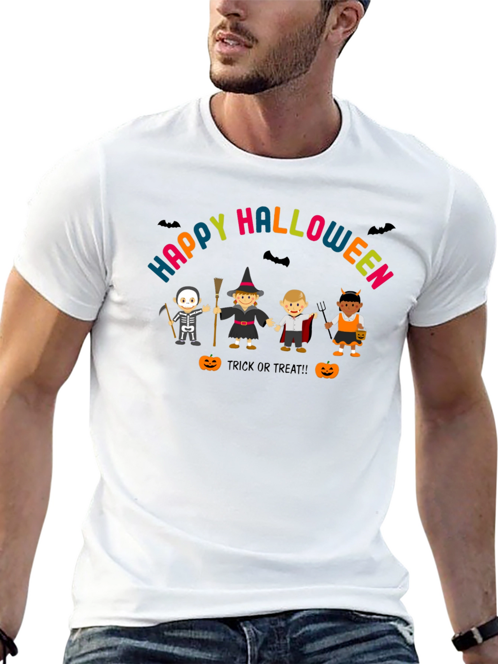 Happy Halloween T-Shirt Costume Kids Graphic Tee