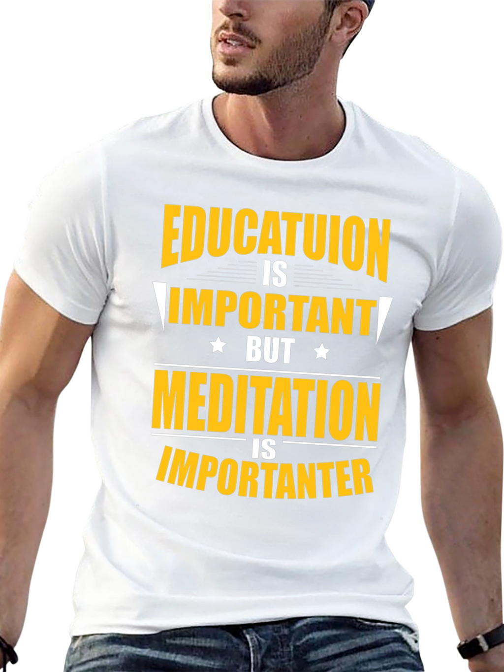 Education vs Meditation T-Shirt