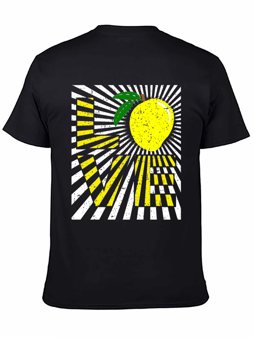 Love Mango Graphic T-Shirt - Black Cotton Blend